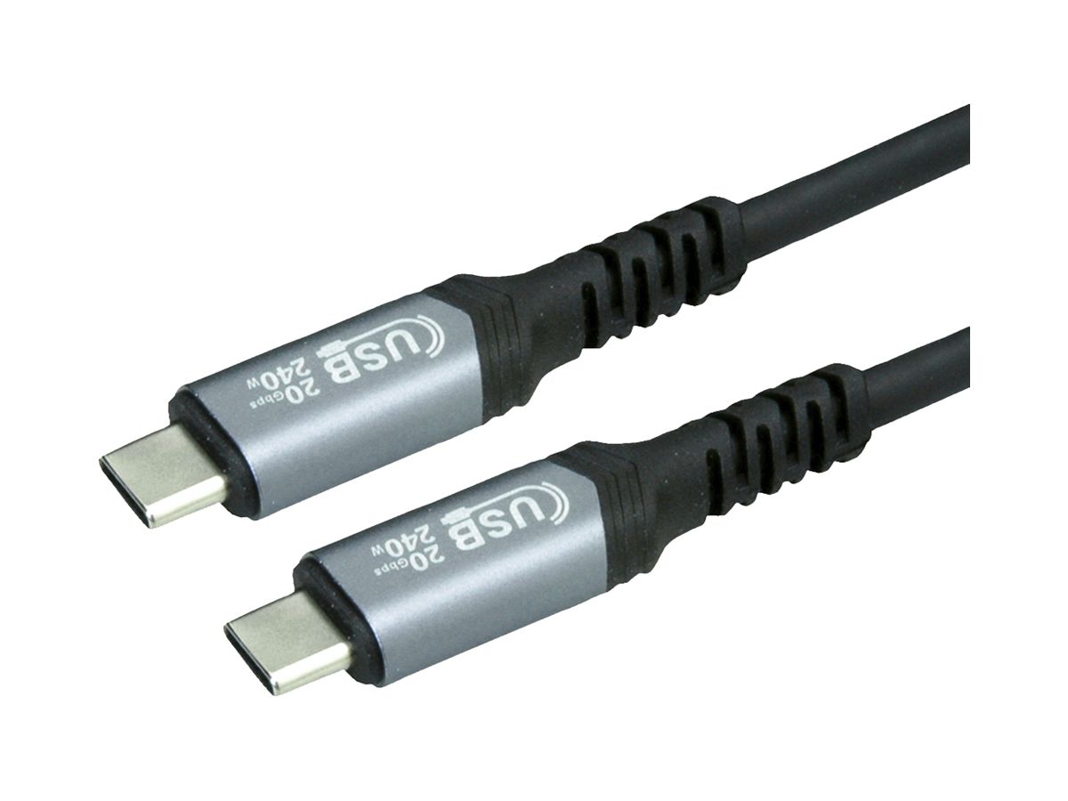 USB-Kabel VALUE USB-C/USB-C (USB 4.1 Gen3x2) 40Gbit/s 240W schwarz 0.5m