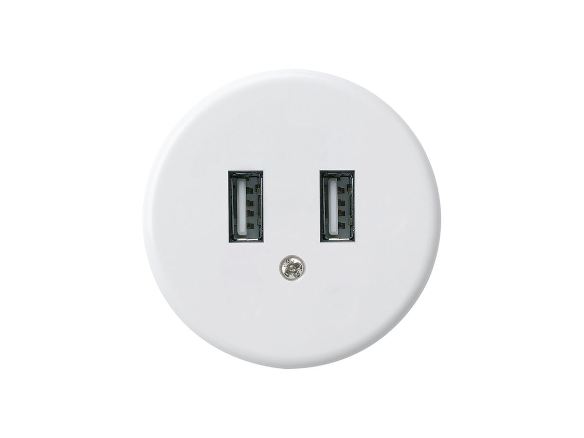 USB-Steckdose basico A 2400mA weiss