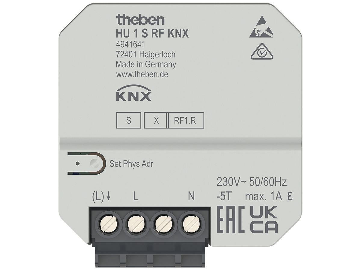 UP-Funk-Heizungsaktor KNX Theben HU 1 S RF 1-Kanal