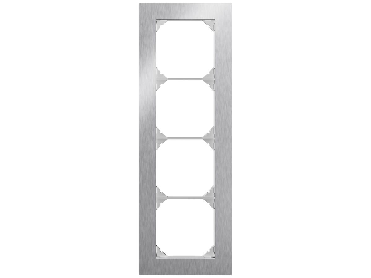 UP-Kopfzeile EDIZIO.liv prestige SNAPFIX® 4×1 274×94mm chromstahl geschliffen