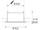 Einbaurahmen SLV NEW TRIA 68 Aluminium Ø82×44mm weiss