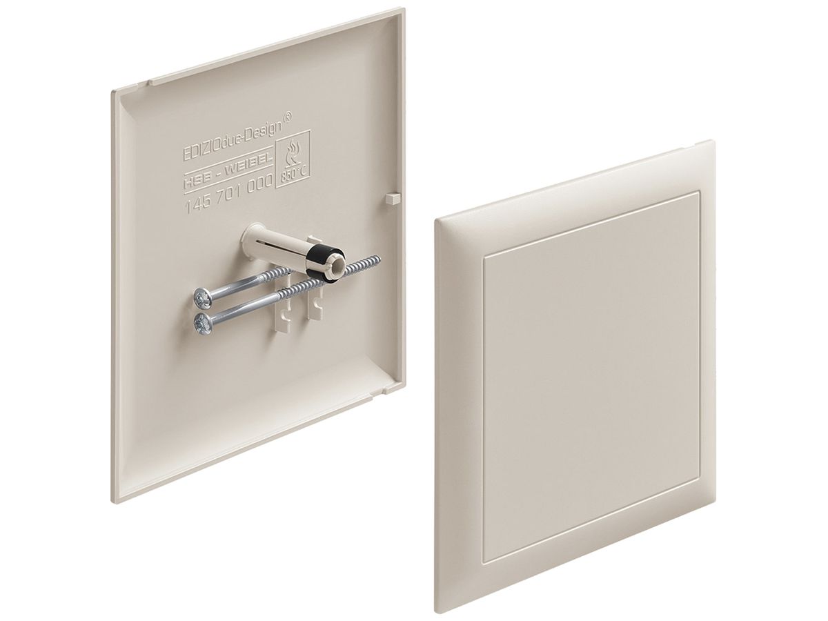 Steckdeckel HSB zu Abzweigdose Design EDIZIOdue 130×130mm crema halogenfrei