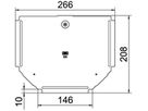 Deckel BET RTD zu T-Stück 150mm Stahl bandverzinkt Zink-Aluminium