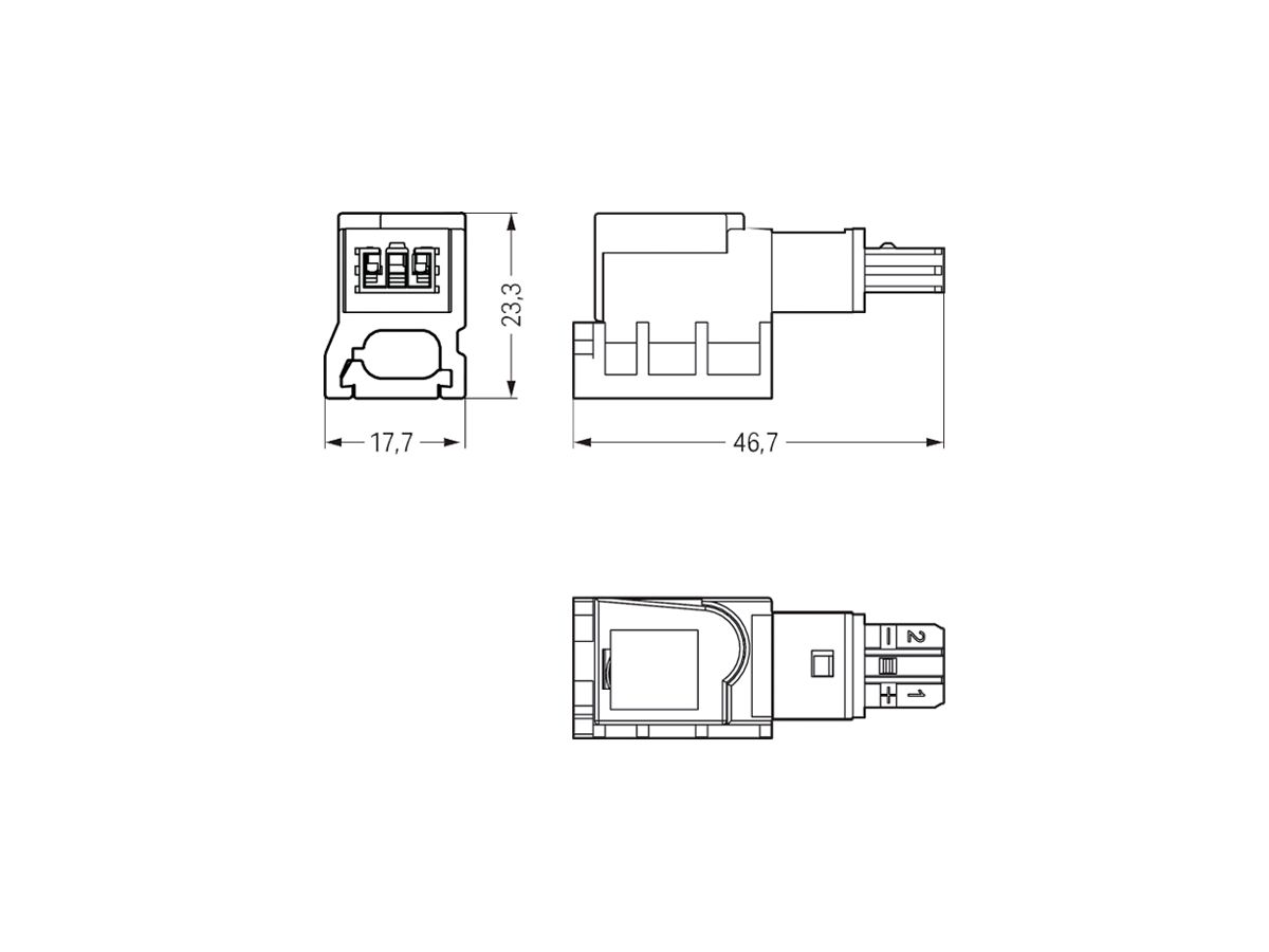 Abgriffmodul WAGO 2L 50V 3A 0.8kV Cod.E grün für Steckverbinder und Verteiler