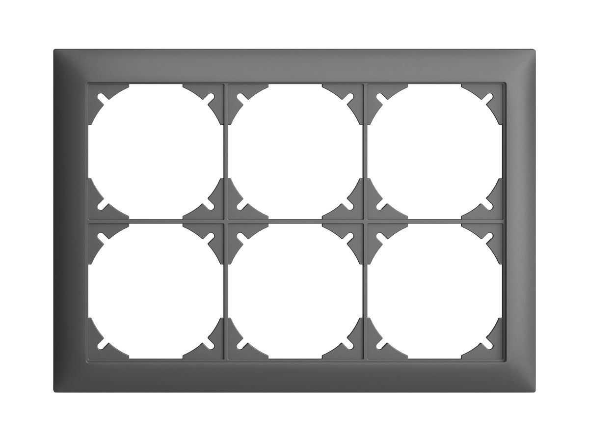 UP-Kopfzeile EDIZIOdue 2×3 dunkelgrau