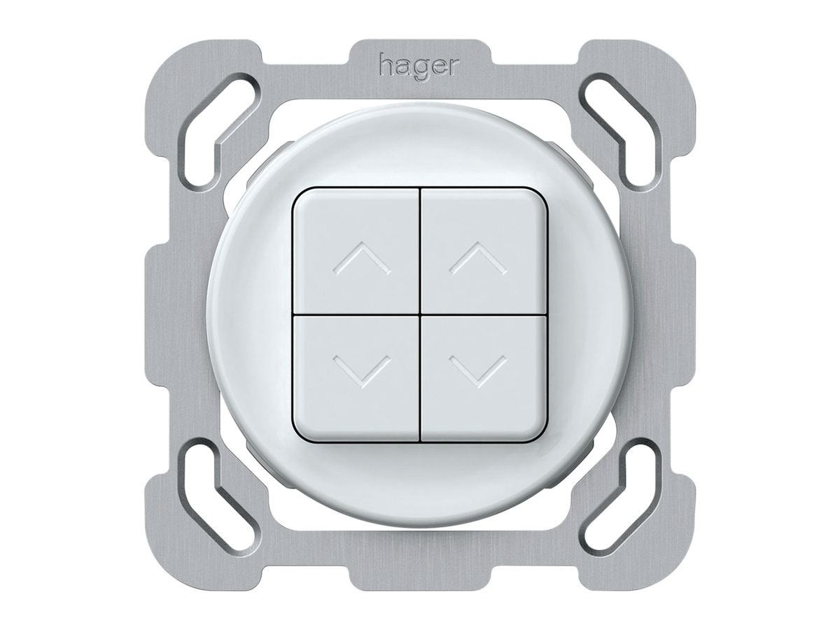 UP-Storenschalter origin 2P 4×Tasten 77×77mm weiss