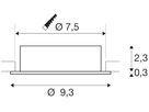 LED-Downlight SLV NEW TRIA 75 GU10 1×10W Ø93mm Silber