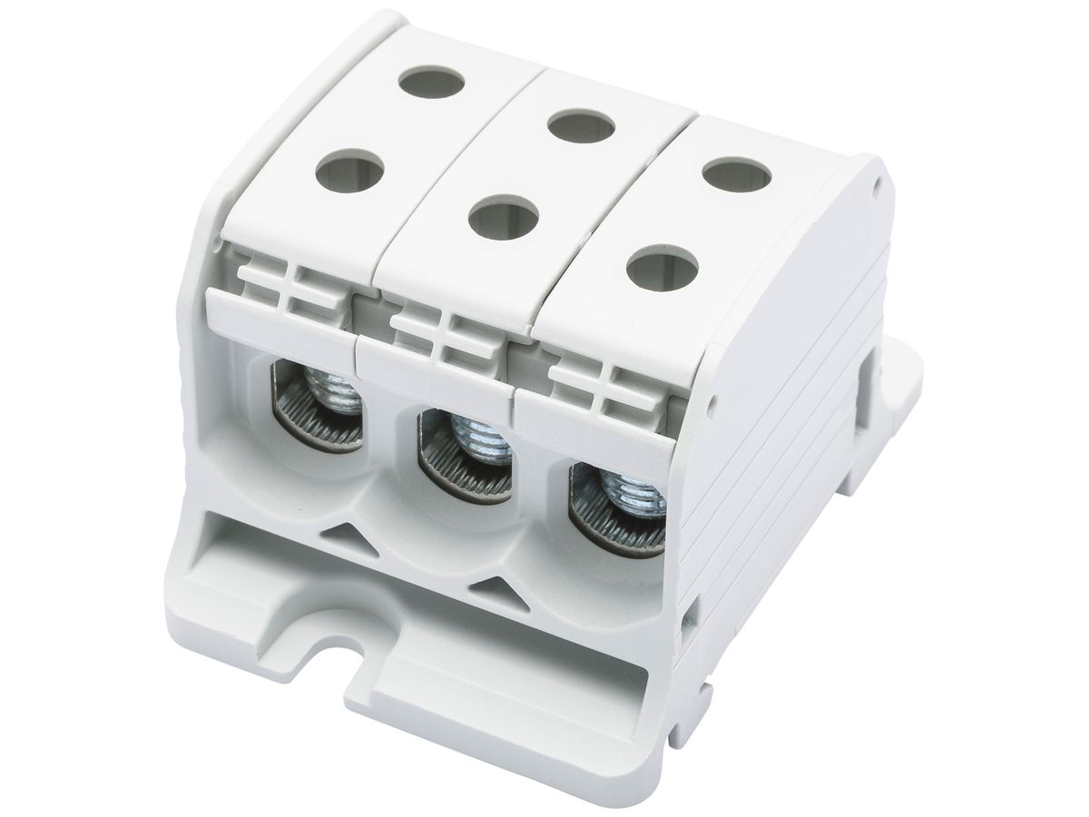 Verteilerblock Bals RKA 50 1P 150A 3×Eingang 3×Ausgang 4…50mm² grau