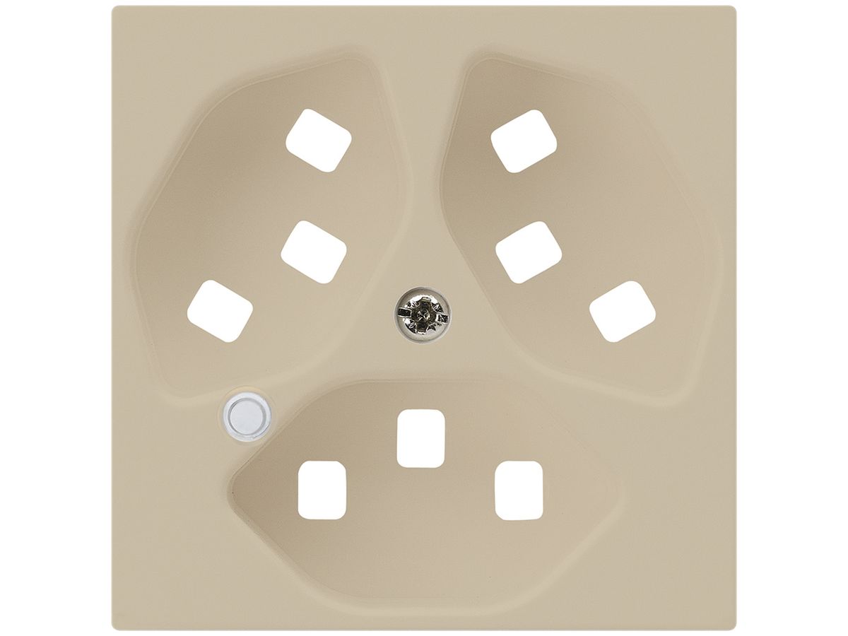 Frontplatte zu Steckdose Hager kallysto 3×T23 beleuchtet H beige