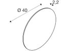 Leuchtenschirm SLV MANA 40 rund gerade Ø400×22mm schwarz unifarbig