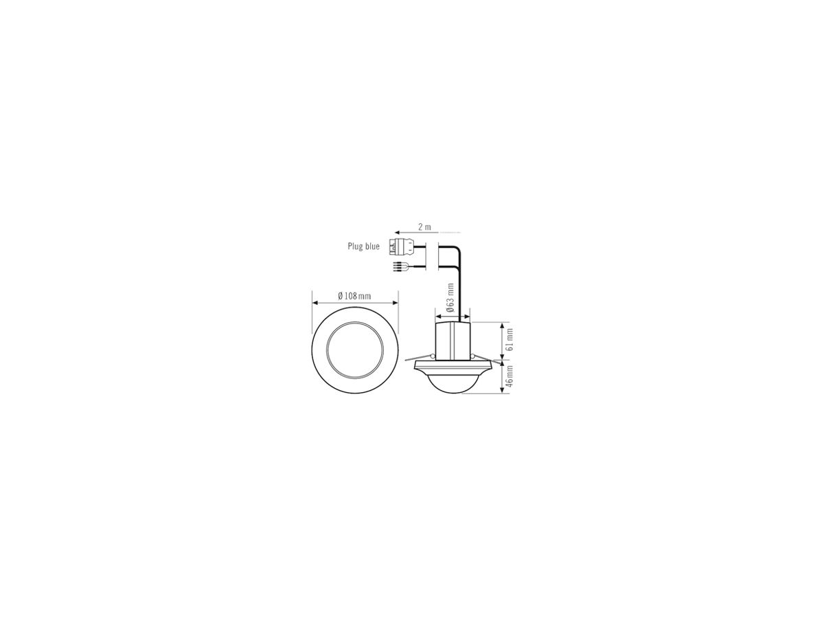 UP-Präsenzmelder ESYLUX PD-C 360/24 BMS DALI-2 mit WINSTA CodeI