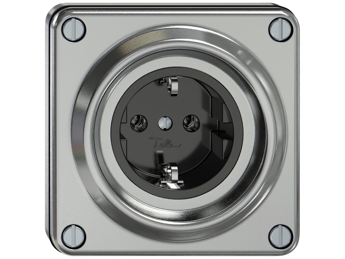 UP-Steckdose ELEMENT SNAPFIX® SCHUKO 16A 250V IP20 alu