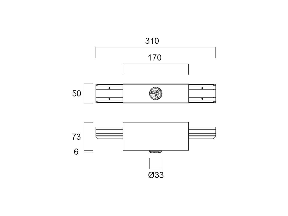 Sensormodul Sylvania Otao Linear PIR DALI 310×50mm weiss
