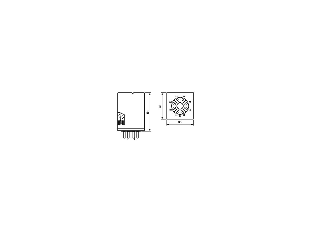 Relais ComatReleco C31L/AC230V 3CO 10A AgCuNi Silber 230V AC LED