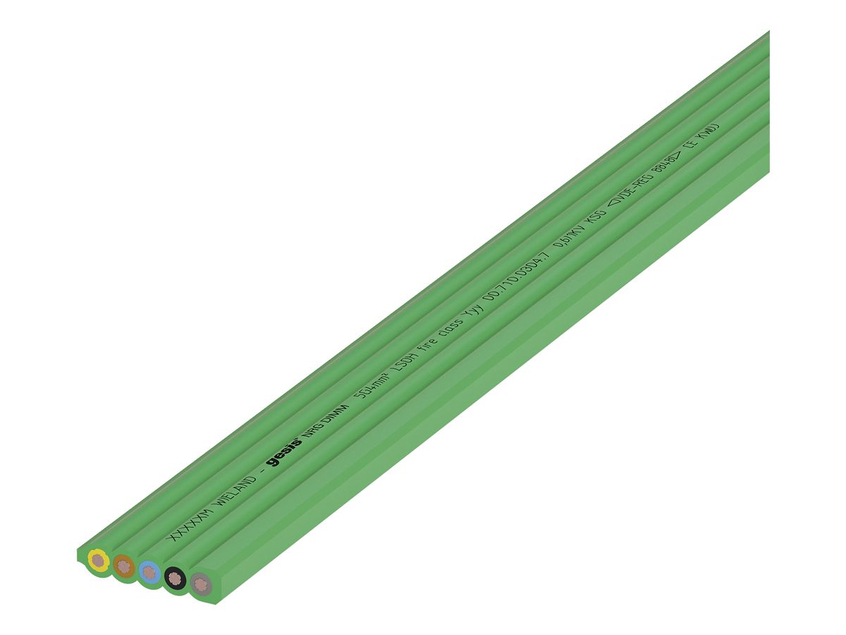 Flachleitung 5G gesis® NRG BASIC, 4mm², HF, 20A, 0.6/1kV, grün