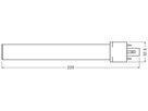 LED-Lampe LEDVANCE DULUX S11 G23 6W 700lm 6500K mattiert 220mm
