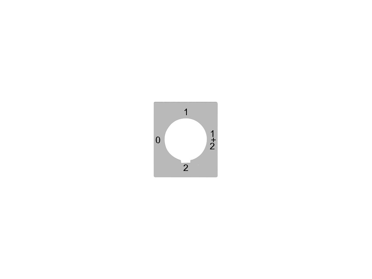 Kennscheibe FLF 0-1-1+2-2 für Schlüsselschalter FH