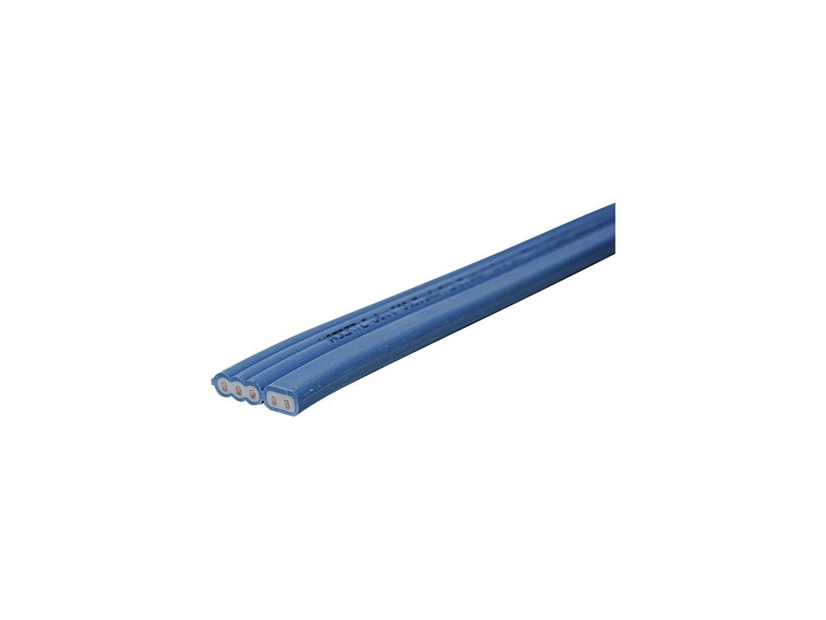Flachkabel Woertz, 2.0 Dali 3×2.5+2×1.5mm² halogenfrei blau B2ca
