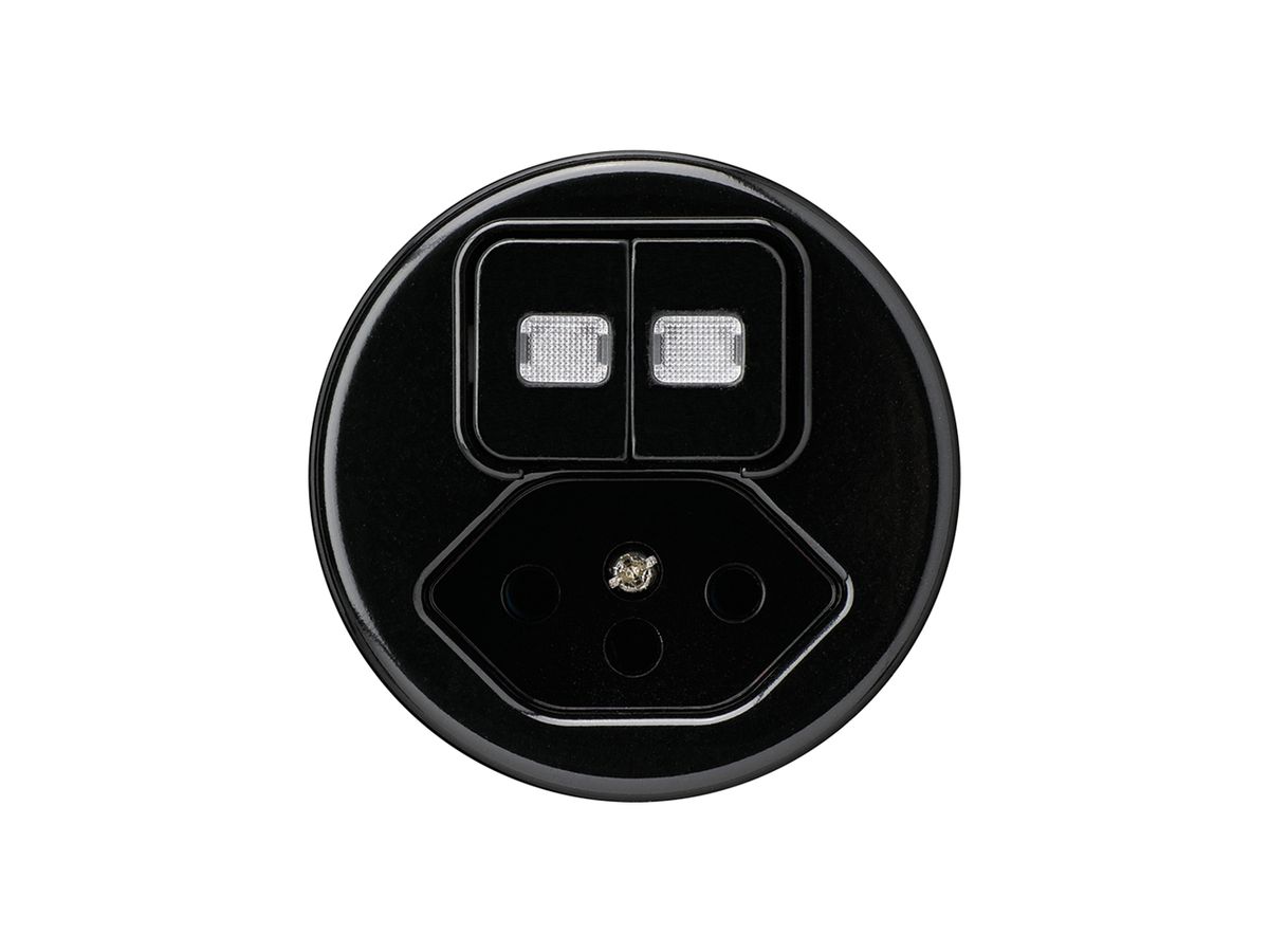 Einsatz zu Leuchtkombination basico 1/3+3/1L+Typ 13 schwarz 2 Linsen