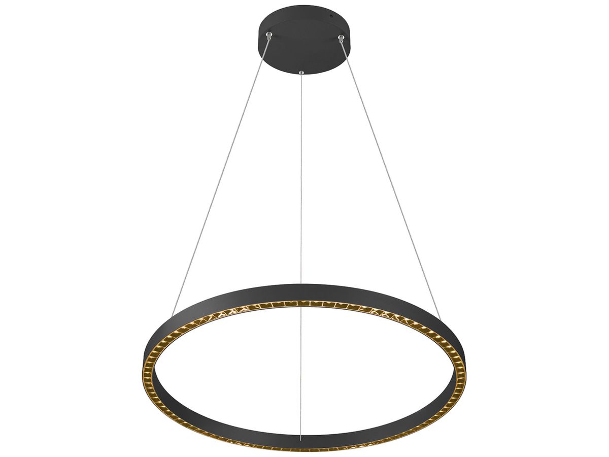 LED-Pendelleuchte SLV ONE CUBE 80W 6000lm 930 DALI direkt/indirekt Ø805 schwarz