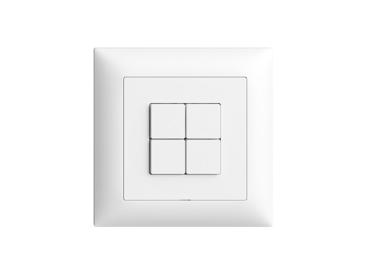 UP-Bedienaufsatz zu Druckschalter EDIZIOdue Wiser 88×88×35mm weiss