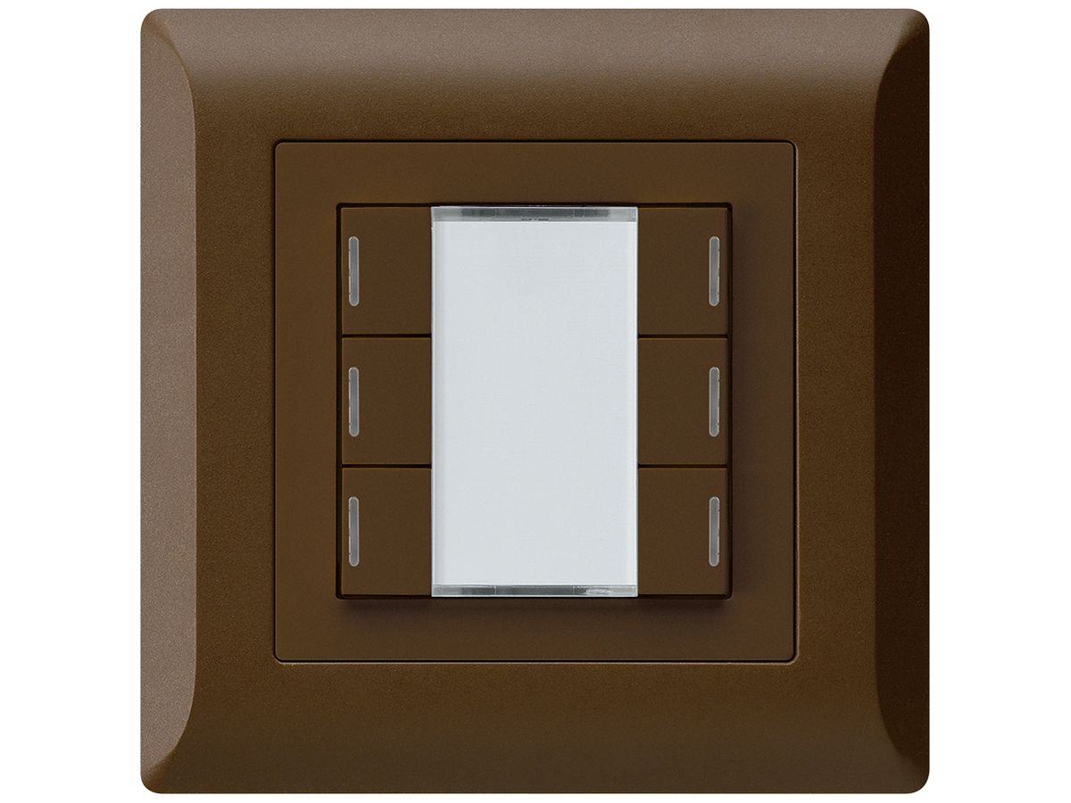 UP-Taster kallysto.line KNX 6×RGB LED s/e-link braun