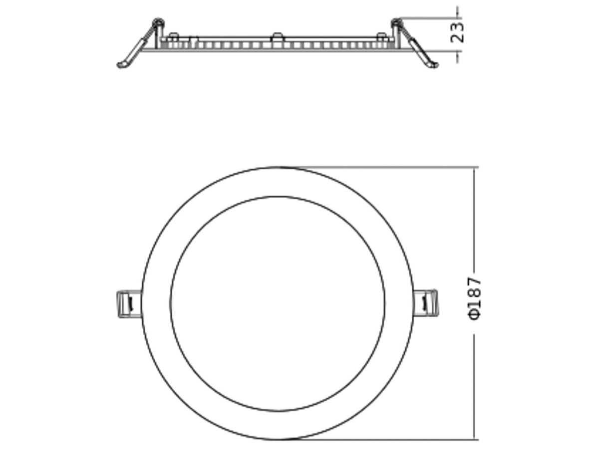 LED-Downlight LEDVANCE SLIM 16W 1600lm 830/840 IP20/44 90° Ø187mm weiss