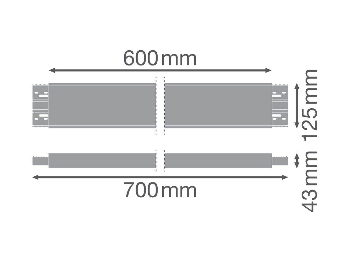 Zwischenstück LEDVANCE LINEAR INDIVILED 5×2.5mm² 700mm Stecker/Buchse weiss
