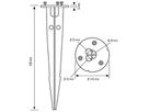 Bodenanker ESYLUX für Pollerleuchte ALVA GROUND SPIKE Ø170mm