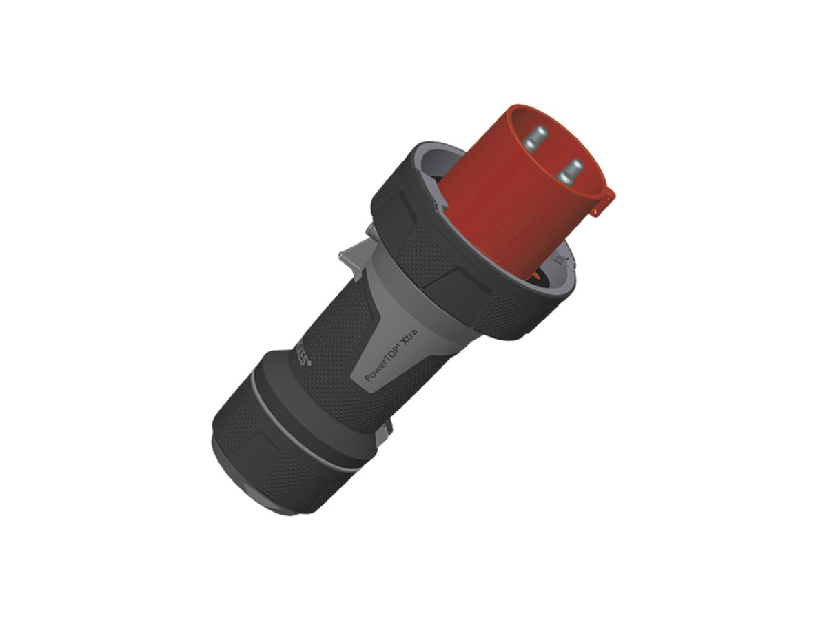 Stecker PowerTOP 63A IP67 4P 6h 400V, mit Verschraubung