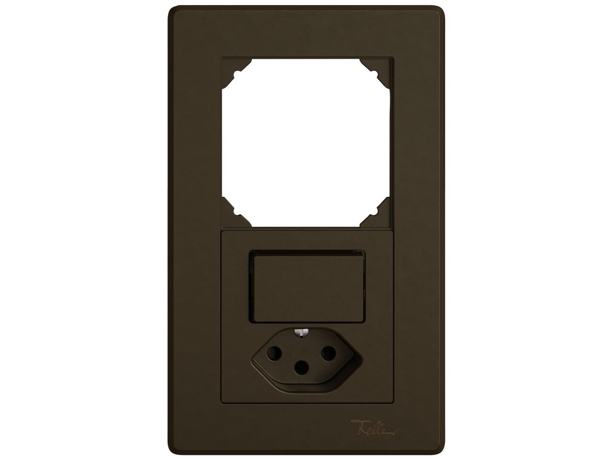 UP-Kombination EDIZIO.liv SNAPFIX® 2×1 156×96mm leer+Schema 3/1L+T13 braun