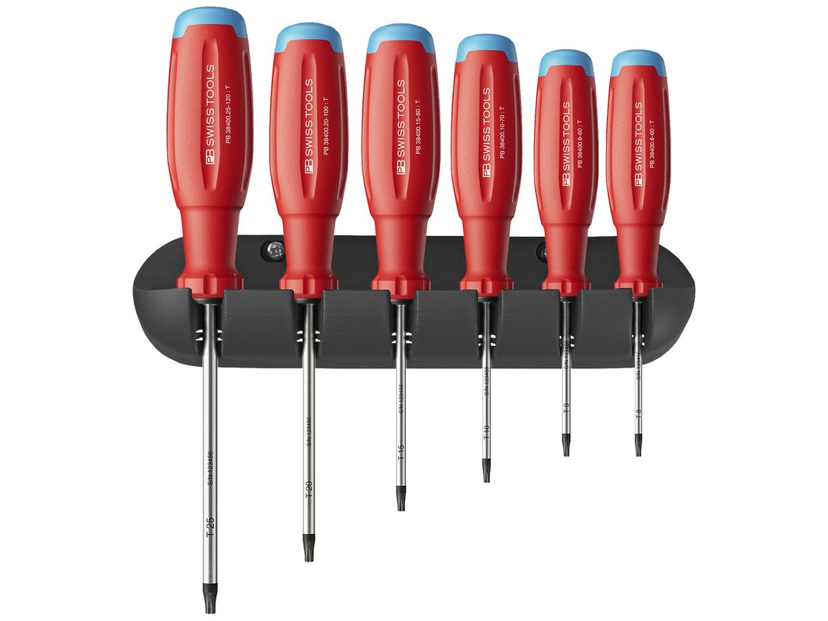 Schraubenzieher-Set PB SwissGrip Evo 6-tlg Wandhalterung