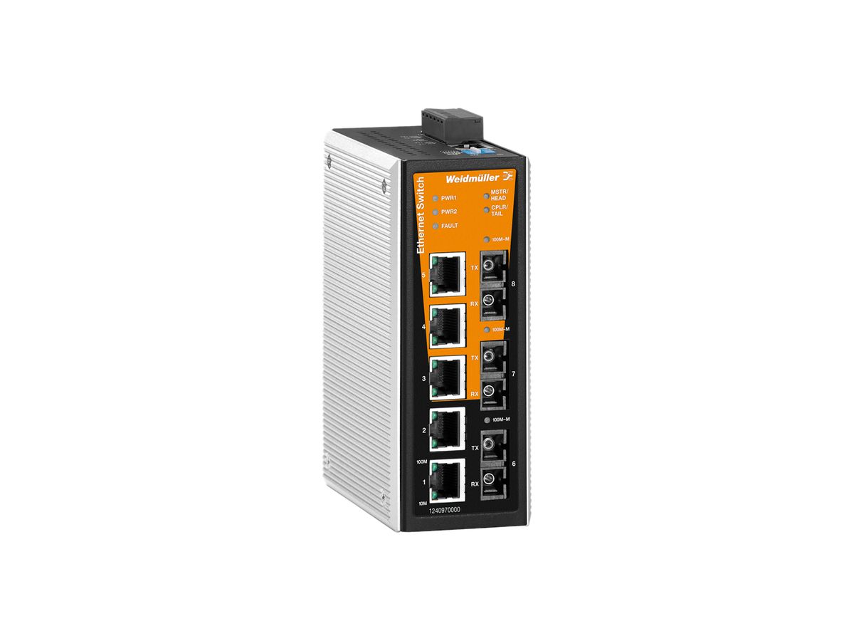 Switch WM IE-SW-VL08MT-5TX-1SC-2SCS, 5×RJ45 FE+1×SC MM FE+2×SC SM FE managed