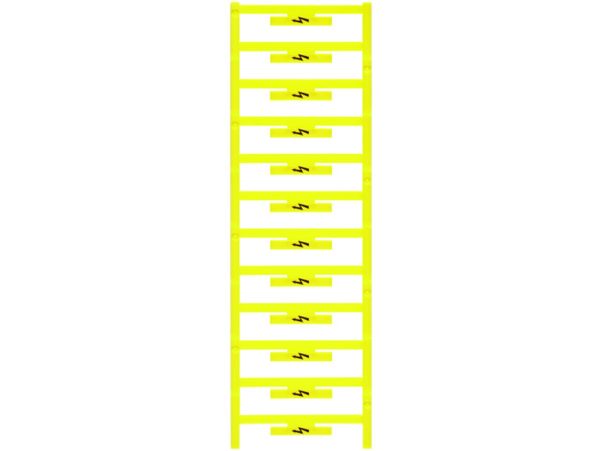 Klemmenmarkierer Weidmüller MultiCard WAD 5 33.3×5mm Symbol: Blitz PA66 gelb