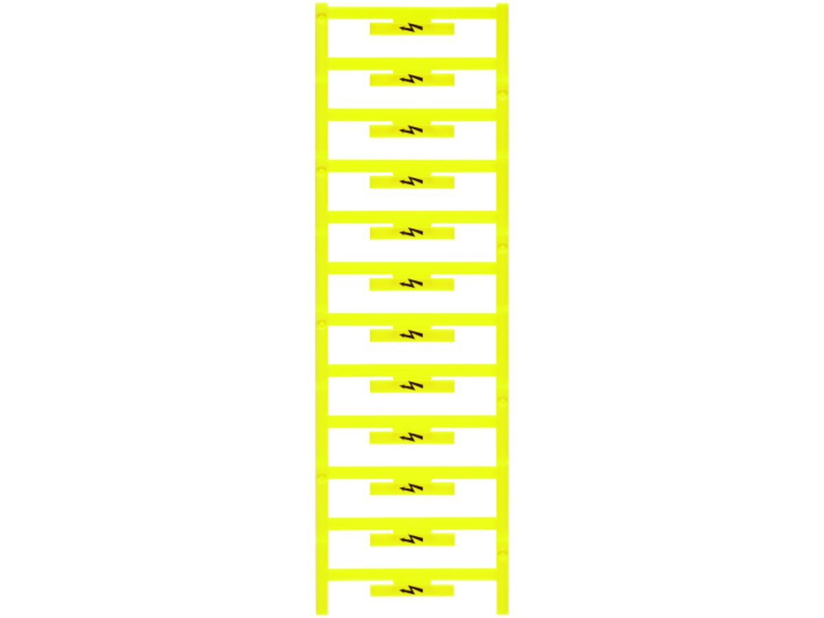 Klemmenmarkierer Weidmüller MultiCard WAD 5 33.3×5mm Symbol: Blitz PA66 gelb