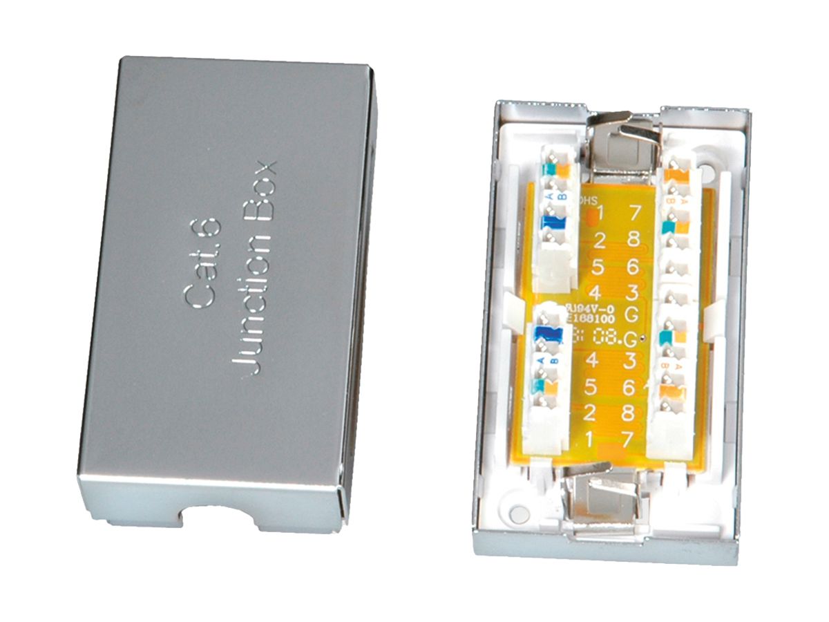 Kopplermodul ROLINE Kat.6 STP geschirmt LSA silber