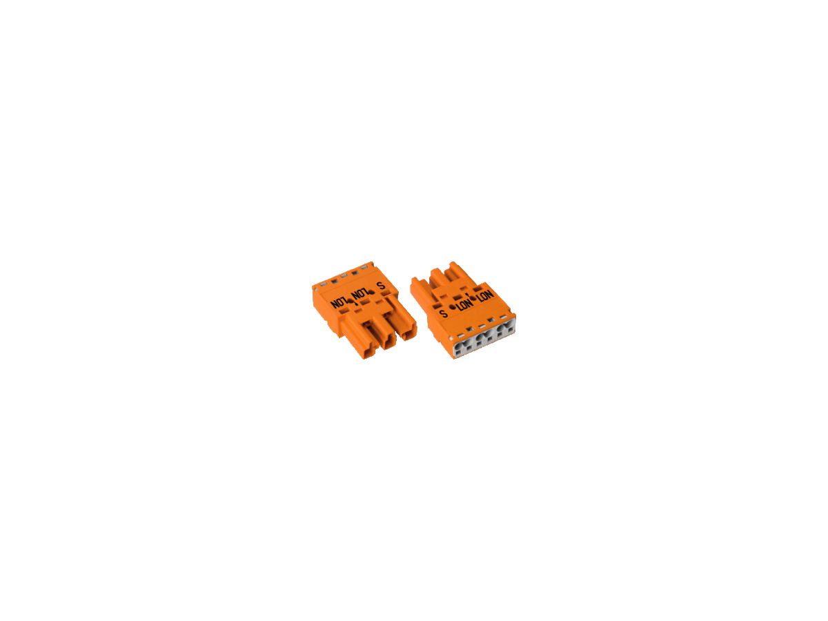 Steckerteil WAGO 3L 2×0.5…4mm² orange