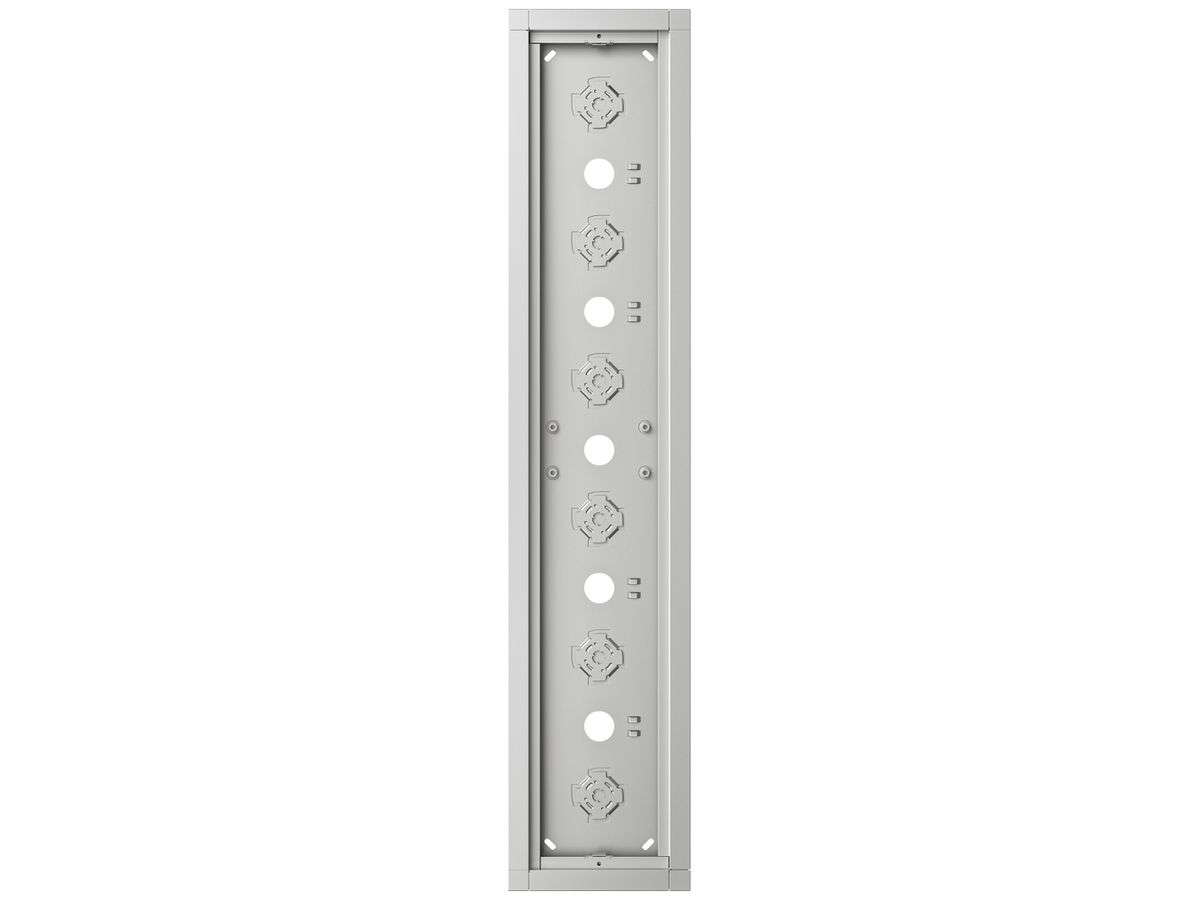 AP-Gehäuse Siedle 6× 132×632×36.5mm silber