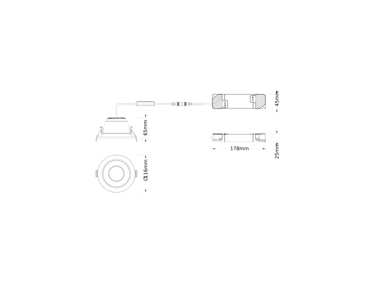 LED-Downlight LEDVANCE DL CMFT 13W 1430lm 3000K IP44 WB DIM cenbat Ø116mm ws