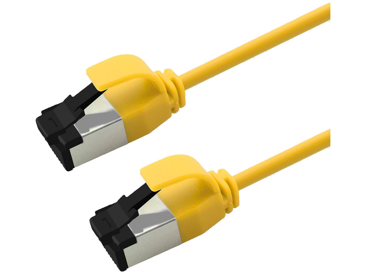 Patchkabel RJ45 ROLINE CAT8.1 S/FTP AWG28 1:1 LSZH gelb 0.3m