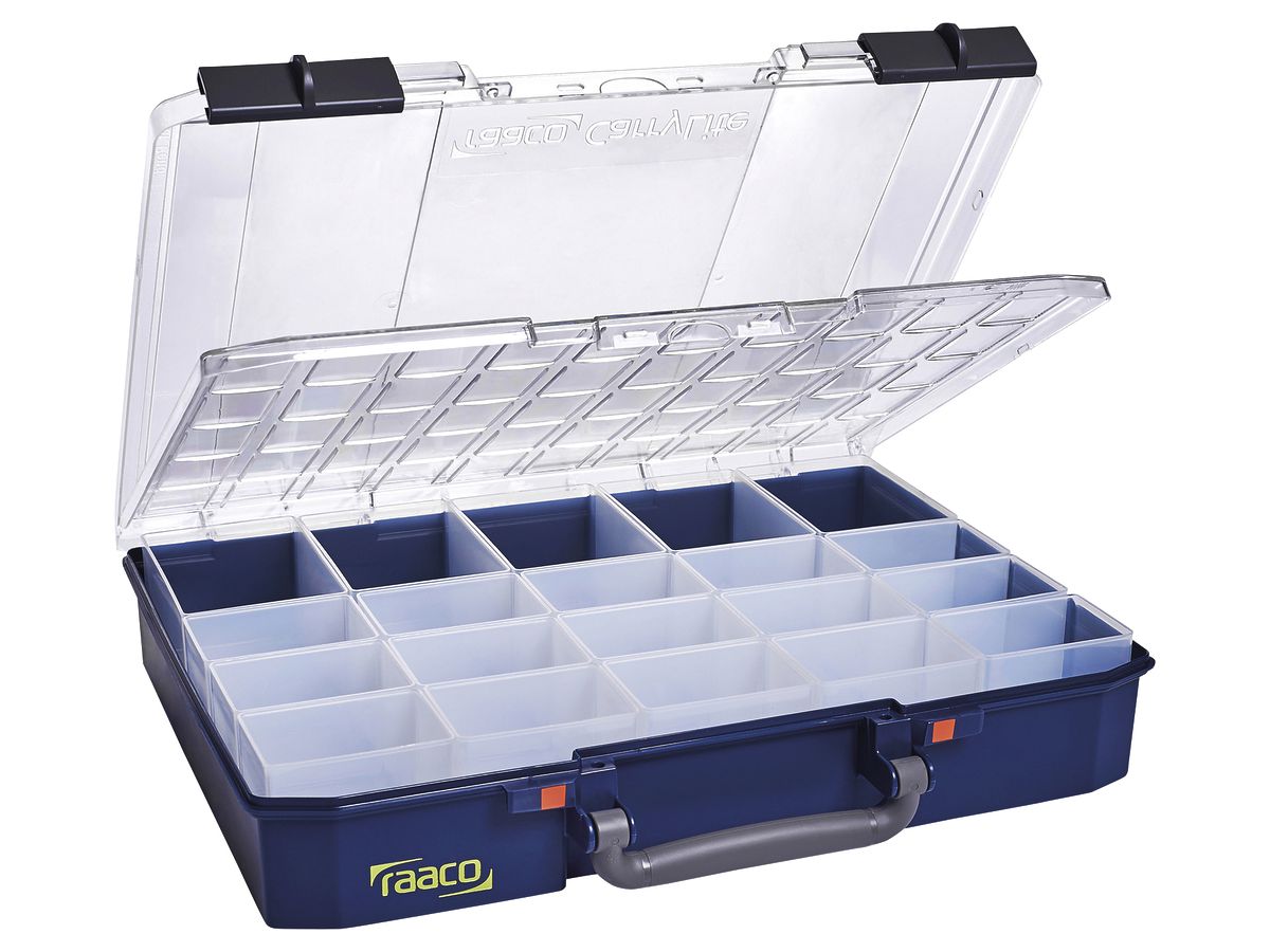 Sortimentskoffer CIMCO CarryLite 80 Raster 5×10 DLU 20×Einsätze 330×413×82mm