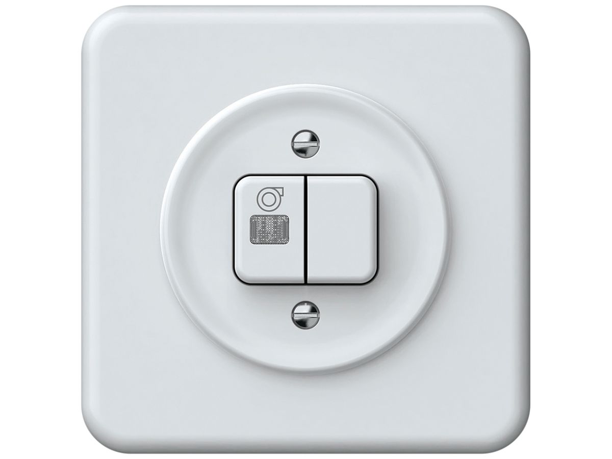 UP-Leuchtdruckschalter origin Sch 3 + Ventilator LED 92×92mm weiss