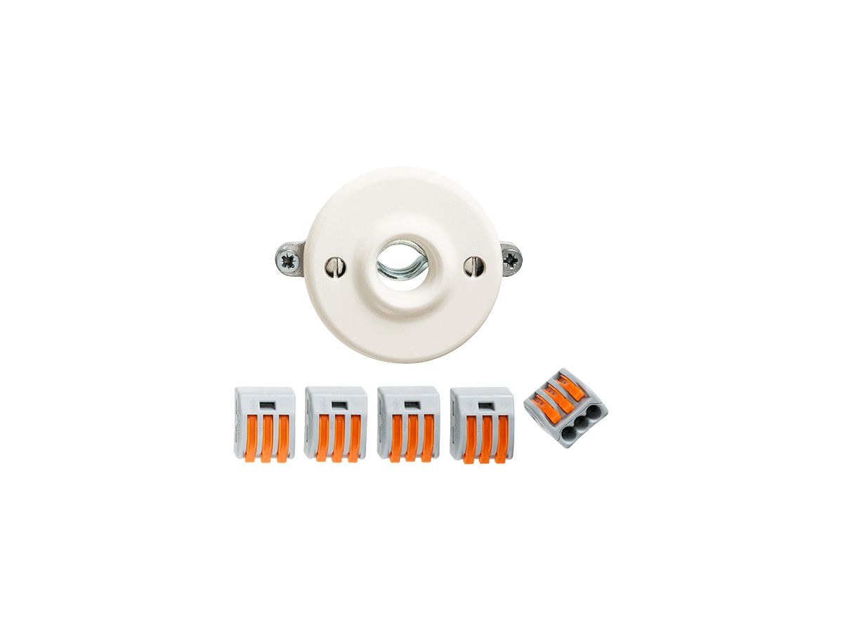 UP-Anschlussdose FH 5L weiss 2.5mm² 500V 15A 3LNPE