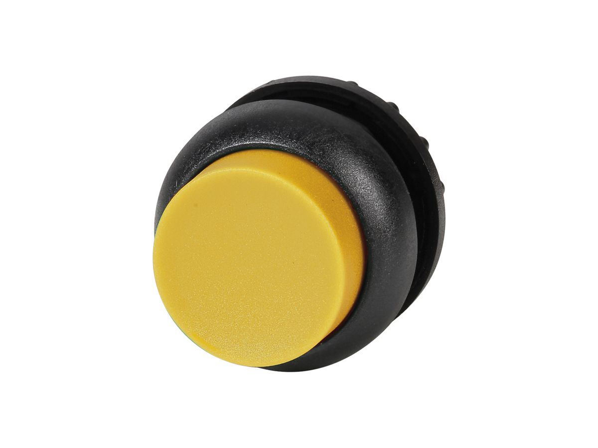 Leucht-Drucktaste ETN RMQ hoch gelb, rastend, Ring schwarz
