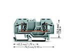 Durchgangsklemme WAGO 6mm² grau