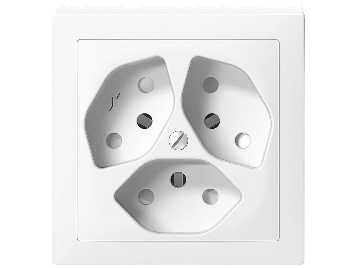AP-Steckdose SIDUS 3×T13/1 weiss