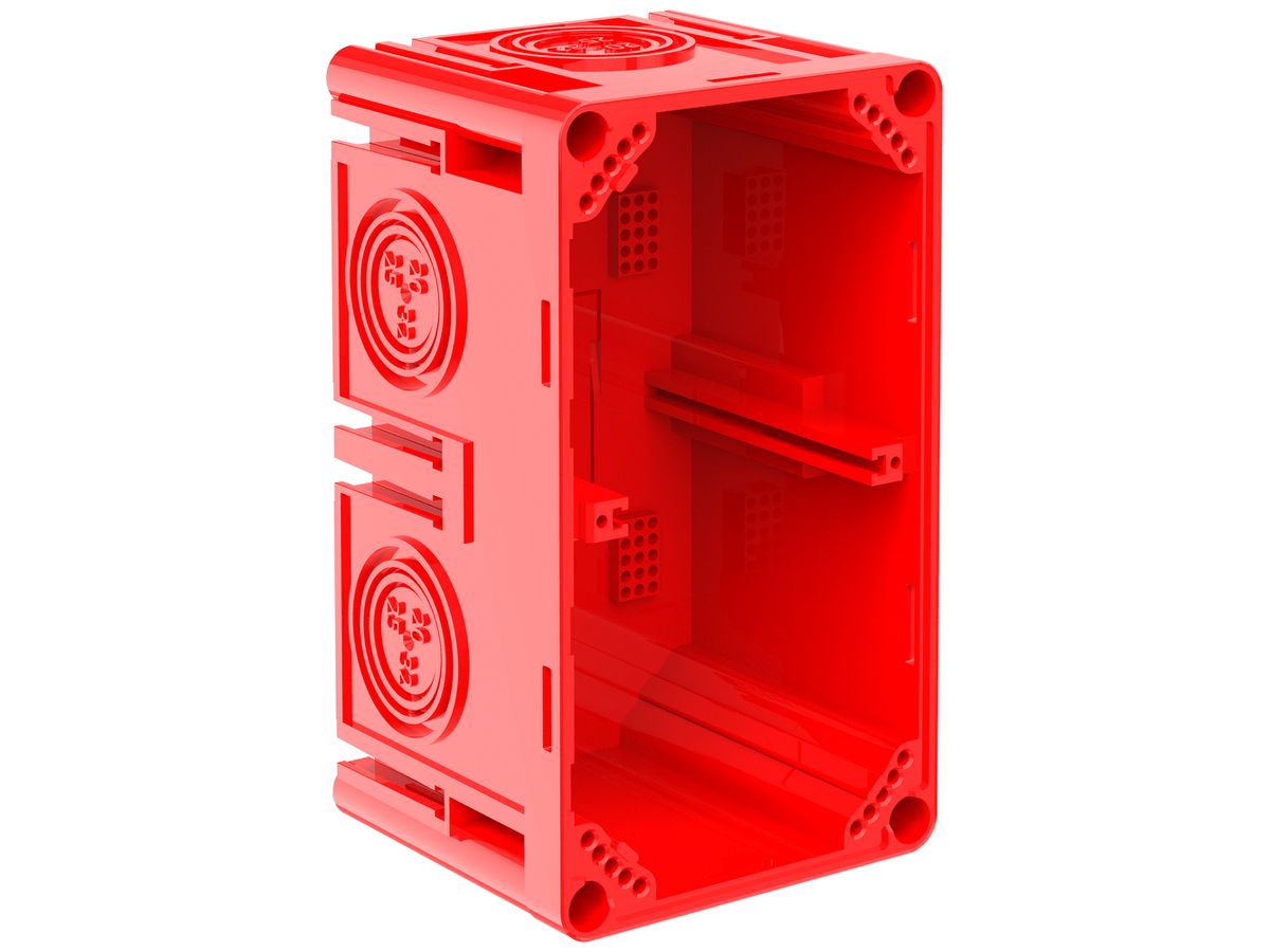 Einlasskasten CRALLO-LEU 138×78×73mm 2×1 Halogenfrei rot