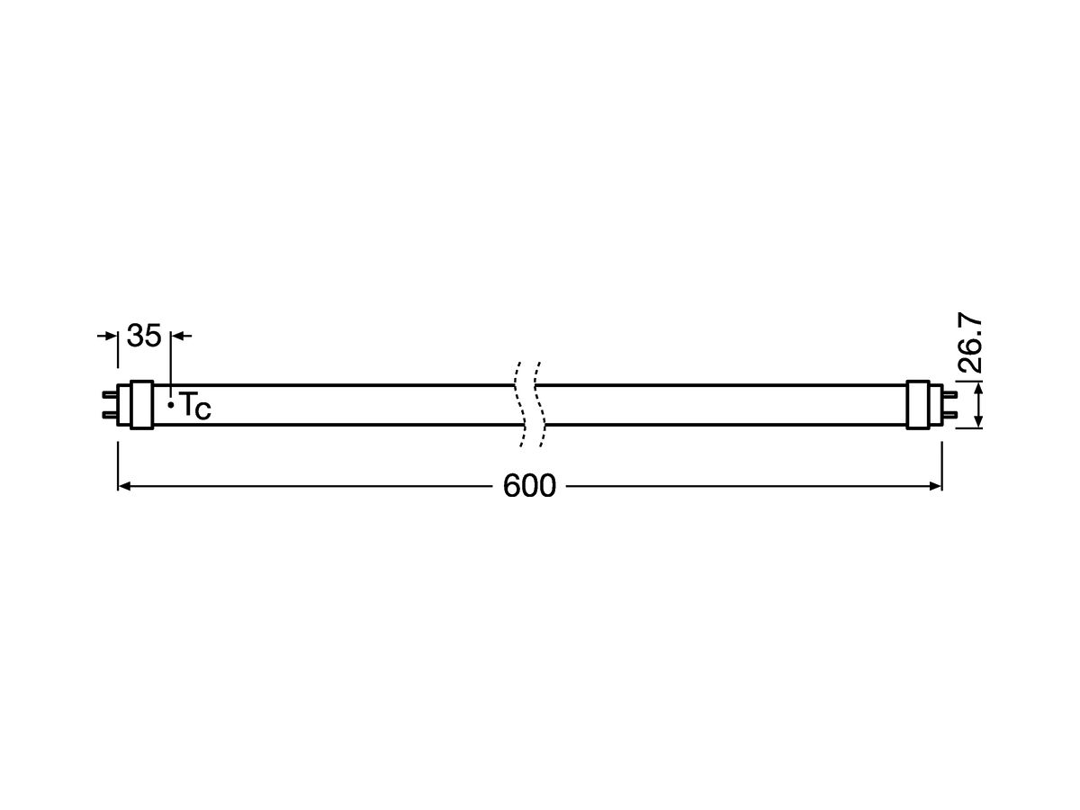 LED-Röhre SubstiTUBE T8 EM Value G13 6.6W 230V 800lm 865 590mm