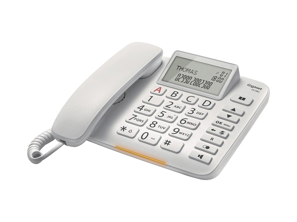 Schnurtelefon Gigaset DL380 CLIP weiss