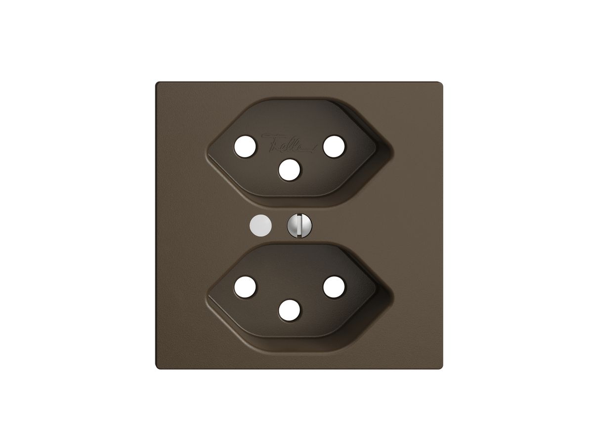 Frontset coffee 60×60mm 2×T13 EDIZIOdue mit Linse